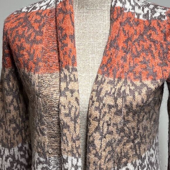 Anthropologie Lucy & Laurel Alpaca Blend Warm Toned Cardigan Sweater Sz Womens S - Picture 4 of 8